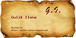 Gulik Ilona névjegykártya